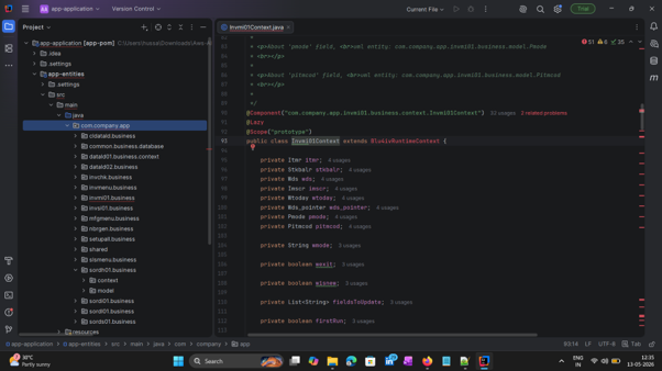 Transformed Java Context Output